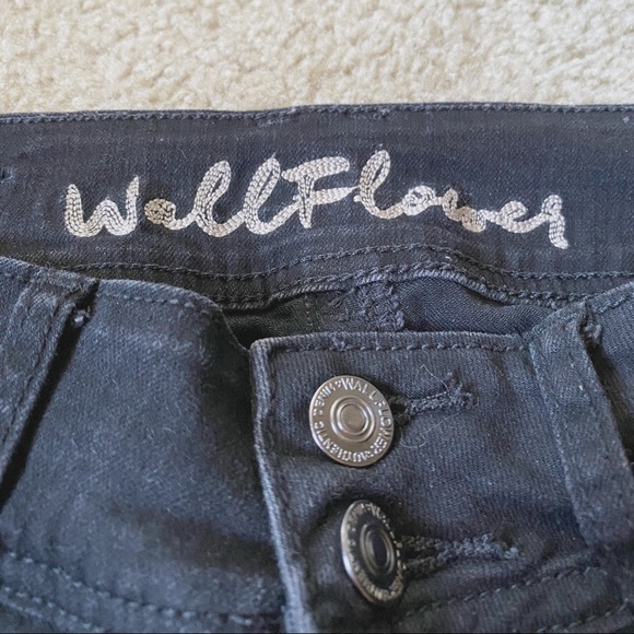 WALLFLOWER | Denim Black Frayed Jeans - Picture 8 of 9